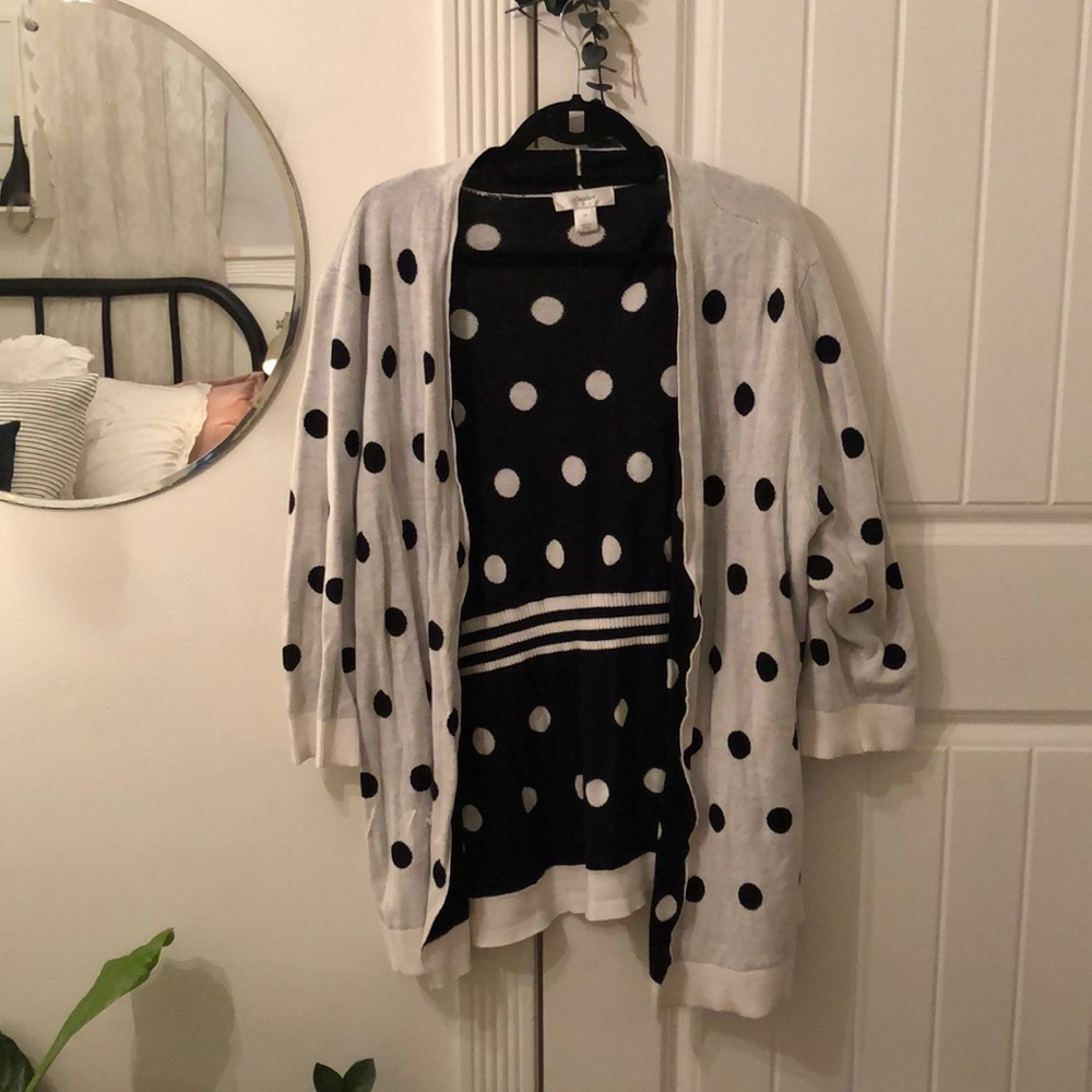 •cj banks polka dot cardigan•